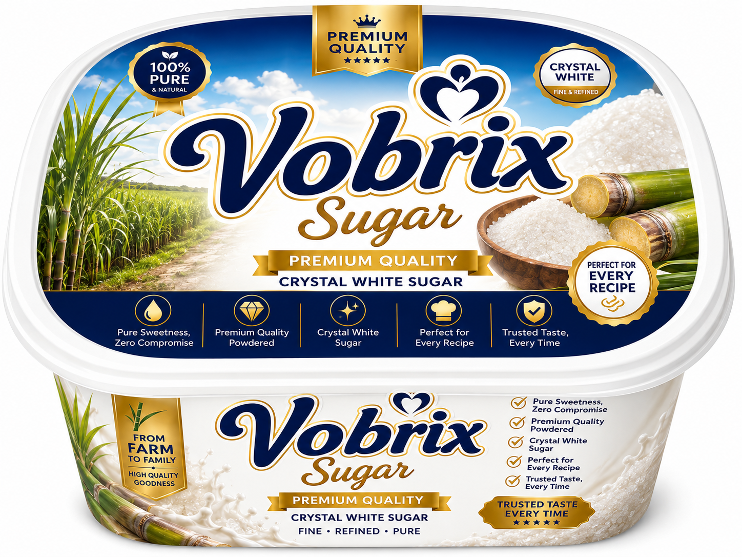 440g of premium fine-grain sugar